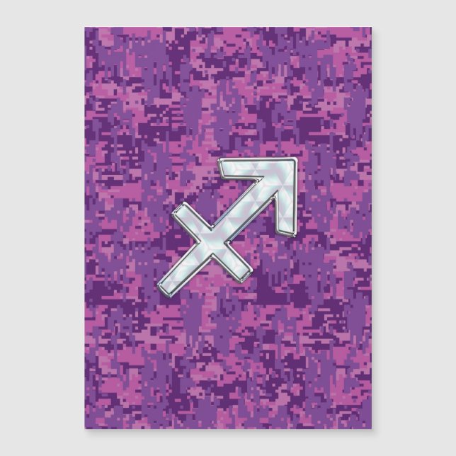 Pearl Sagittarius Zodiac Sign Fuchsia Digital Camo (Framsida)