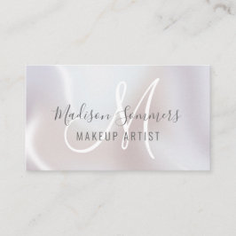 Pearl Shimmer Monogram Makeup Artist Visitkort