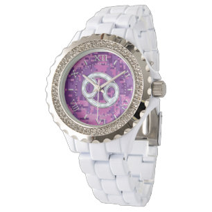 Pearl som Cancer Zodiac Symbol på Camo Dial Armbandsur
