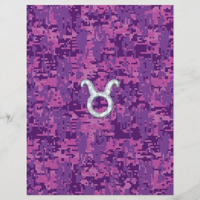 Pearl som Taurus Zodiac-symbol på Digital Camo (Framsida)