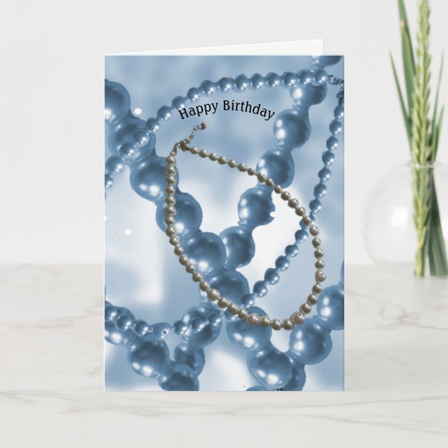 Pearl Strands Birthday Card Kort (Framsida)