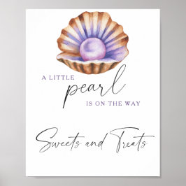 pearl - sweets and treats baby shower poster