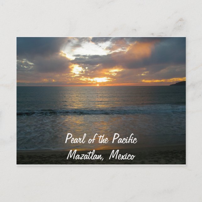 Pearl the Pacific Mazatlan Mexico Sunset Vykort (Framsida)