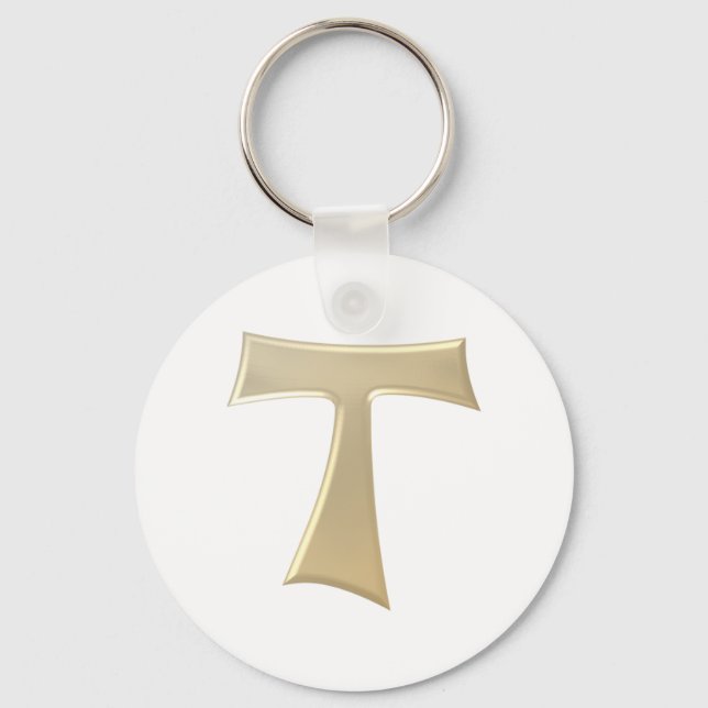 Pearl Titta Franciscan Tau Kor Nyckelring (Framsida)