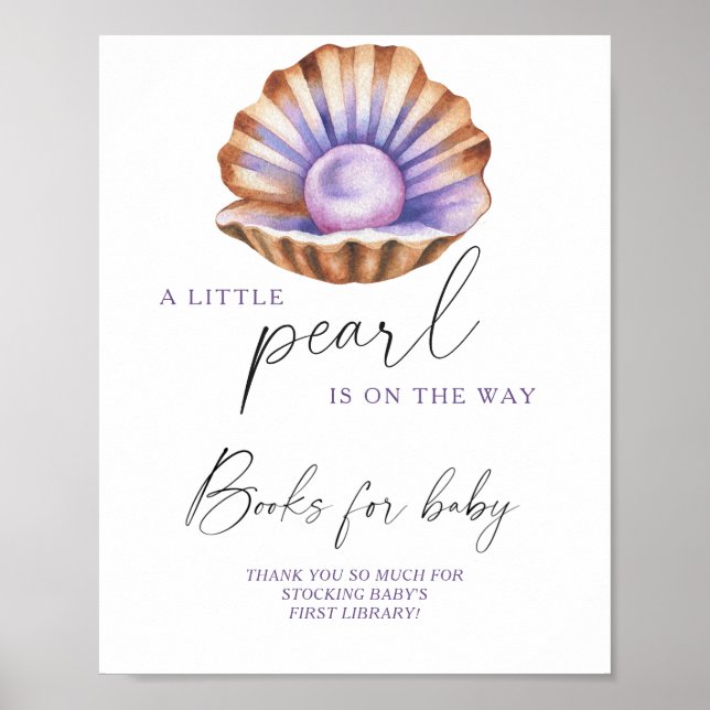 Pearl Under the Sea Baby shower books for baby Poster (Framsidan)
