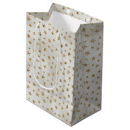 Pearl White Guld Glitter Gnistra Stars