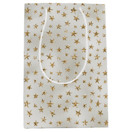Pearl White Guld Glitter Gnistra Stars