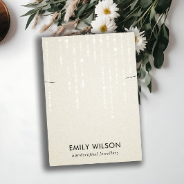 PEARL WHITE LIGHT STRINGS NECKLACE BAND VISNING VISITKORT