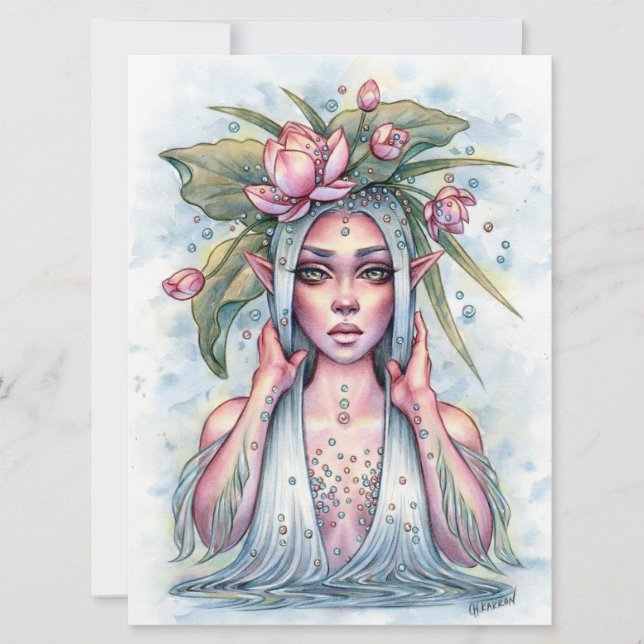 Pearla Fantasy Nymph Sjöjungfru Art Card (Framsida)