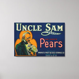 Pearlåda LabelWapato, WA för Uncle Sam Canvastryck