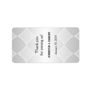 Pearled Grått Diamond Bröllop Lip Balm-etikett Adressetikett