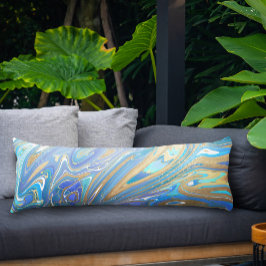 Pearlescent Aqua & Guld Vätskematerial Kroppskudde