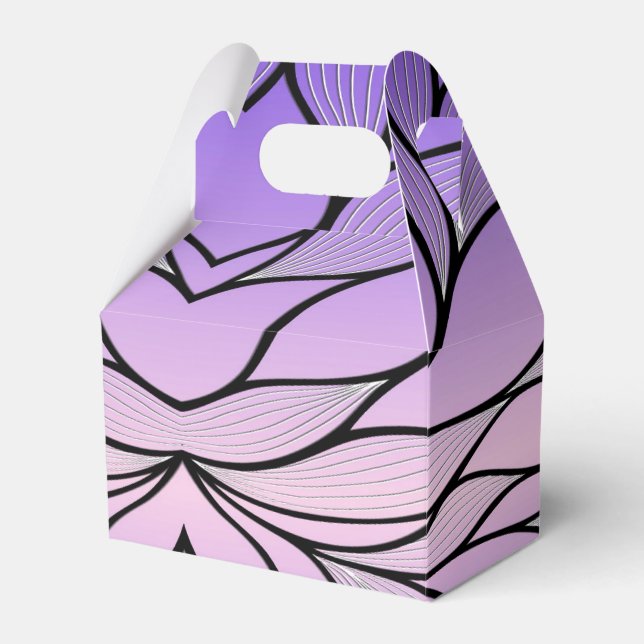 Pearlescent Lila Kreativ Lämna Mönster Presentaskar (Framsidan Sidan)
