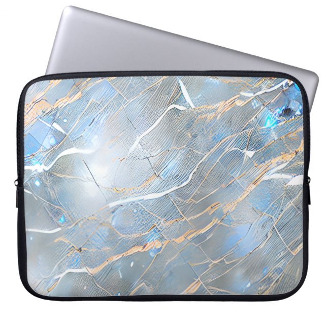 Pearlescent Marble Stone Laptop Fodral (Framsidan)