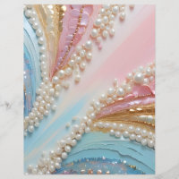 Pearlescent Paearls Snäckas Scrapbook Papper