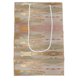 Pearlized Gold, Rose, Linen Shades Gift Bag
