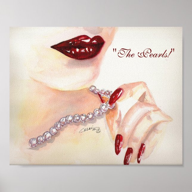 "Pearls!" 8 x 10 Skriv ut Poster (Framsidan)