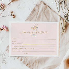 Pearls and Prosecco Advice for Bride Card Tack Kort