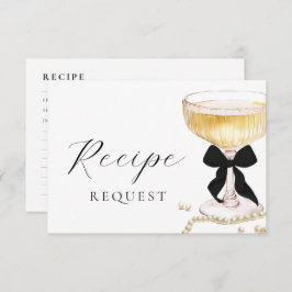 Pearls and Prosecco Black Bow Recipe Request Tilläggskort