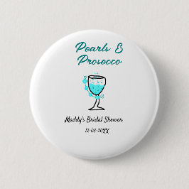 Pearls and prosecco bridal shower blue black name  knapp