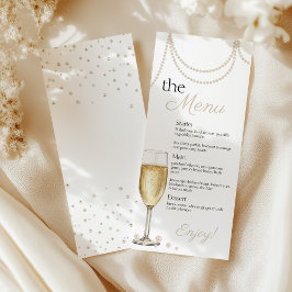 Pearls and Prosecco elegant Möhippa brunch Shower Meny