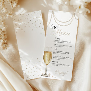 Pearls and Prosecco elegant Möhippa brunch Shower Meny