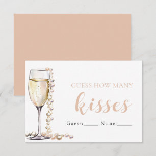 Pearls and Prosecco gissar hur många Kisses-spel Inbjudningar