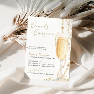 Pearls and Prosecco Möhippa, Brunch & Bubly Inbjudningar