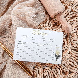 Pearls and Prosecco Möhippa Recept Card Inbjudningar