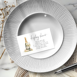 Pearls and Prosecco Möhippa Visning Shower Tilläggskort