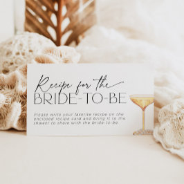 Pearls and Prosecco Recipe for the bride to be Tilläggskort