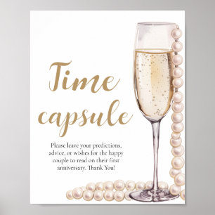 Pearls and Prosecco Time Capsule Möhippa Poster
