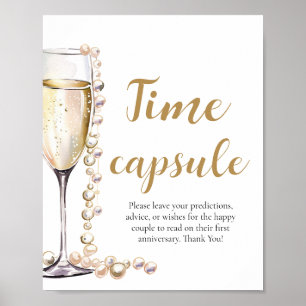 Pearls and Prosecco Time Capsule Möhippa Poster