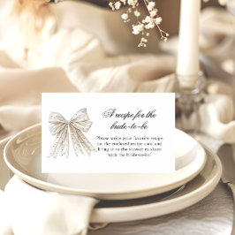 Pearls Bow Möhippa Recipe for the Bride Tilläggskort