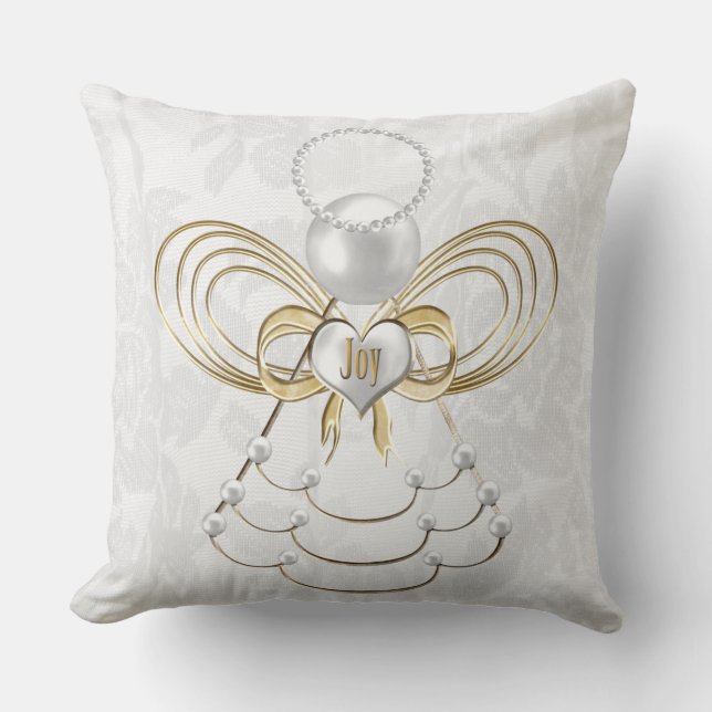 Pearls Guld Metallic Jul Angel av Joy Kudde (Framsida)