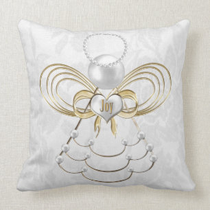 Pearls Guld Metallic Jul Angel av Joy Kudde