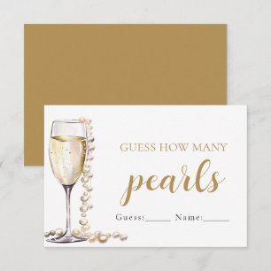 Pearls och Prosecco gissar hur många pärlor som sp Inbjudningar