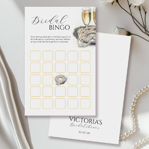 Pearls och Prosecco Möhippa Bingo Game Flygblad