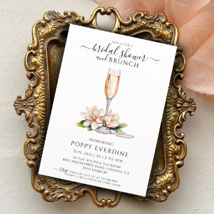Pearls och Prosecco Möhippa Brunch Inbjudningar