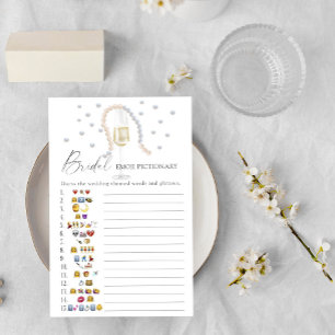 Pearls och Prosecco möhippa emoji Pictionary-spel