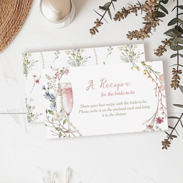 Pearls och Prosecco Möhippa Recipe-begäran Tilläggskort (Skapare uppladdad)