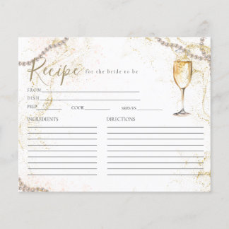 Pearls och Prosecco Möhippa Recipe Card