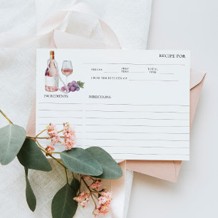 Pearls och Prosecco Möhippa Recipe Card Tilläggskort