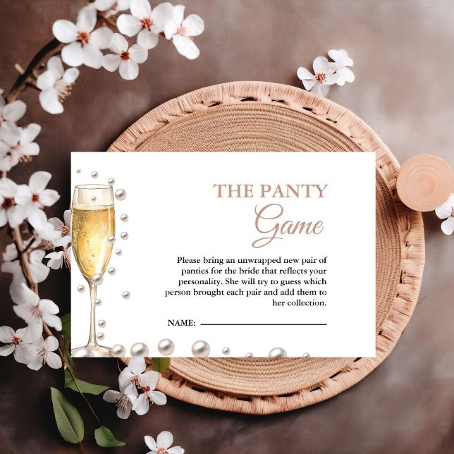Pearls och Prosecco Panty Möhippa Game Tilläggskort (Skapare uppladdad)