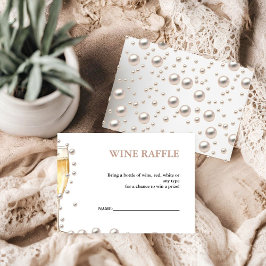 Pearls och Prosecco Vin Raffle Möhippa Game Tilläggskort