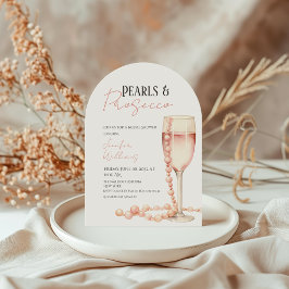 Pearls och Proseccos Möhippa för Rosa Inbjudningar