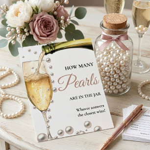 Pearls och Proseccos Möhippa: hur många pärlor Poster