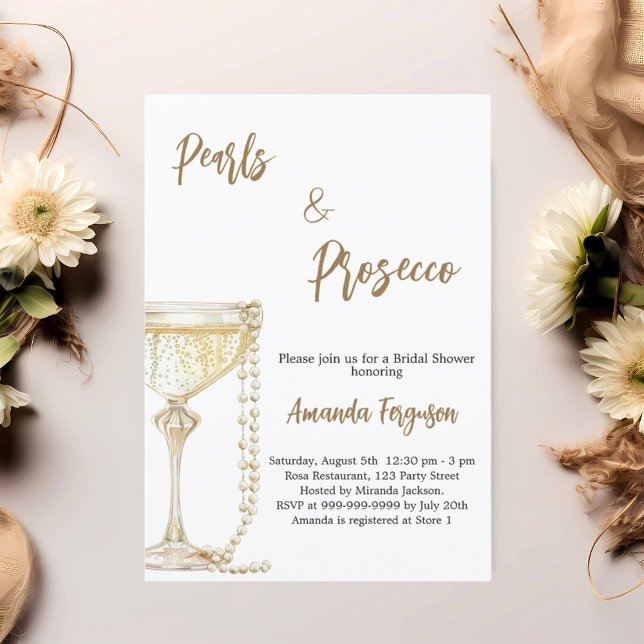 Pearls och Proseccos Möhippa Inbjudningar (Skapare uppladdad)