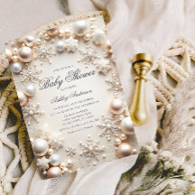 Pearls och Snöflingor Baby Shower