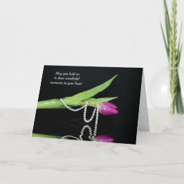 Pearls on Tulip Sympathy Kort